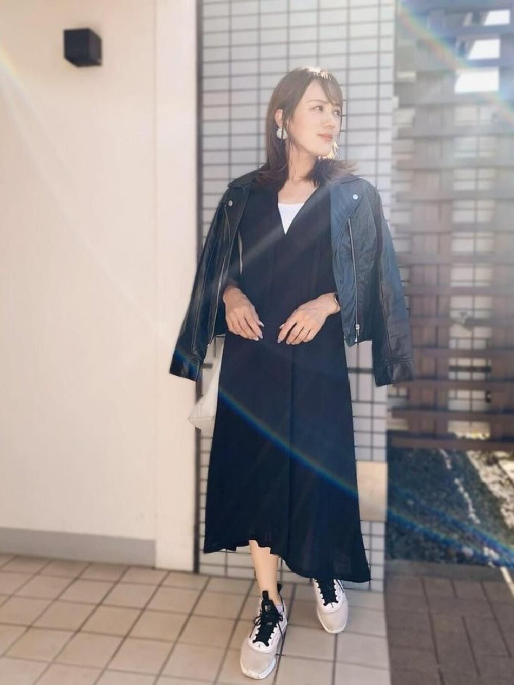 Uniqlo - Lemaire U Bow Tie 3/4 Sleeve Dress 291-430967(03-16) | Small | Navy - Picture 15 of 16